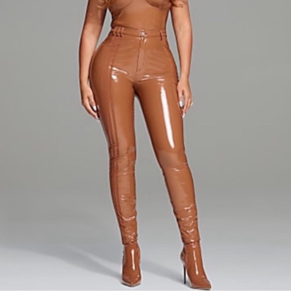 IVY PARK x Adidas Latex Pants Wild Brown Size S - Picture 2 of 15